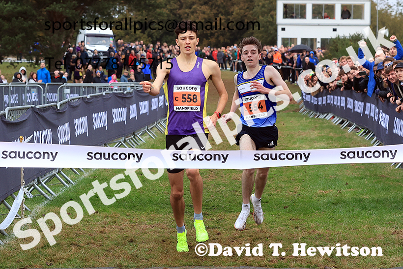 Junior Mens 2024 National Cross Country Relays, Berry Hill Park, Mansfield.   Photo: David T. Hewitson/Sports for All Pics